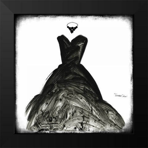 Black Dress II Black Modern Wood Framed Art Print by Cohen, Tamara