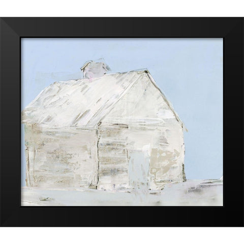 Winter Barn I Black Modern Wood Framed Art Print by Stellar Design Studio