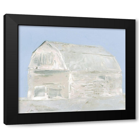 Winter Barn II  Black Modern Wood Framed Art Print with Double Matting by Stellar Design Studio