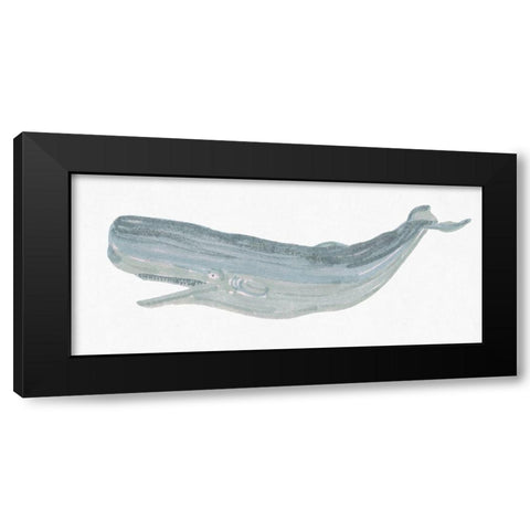 Humpback Whale II Black Modern Wood Framed Art Print with Double Matting by Stellar Design Studio