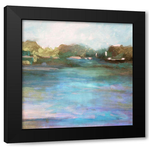 Mid Day Pond II   Black Modern Wood Framed Art Print by Stellar Design Studio