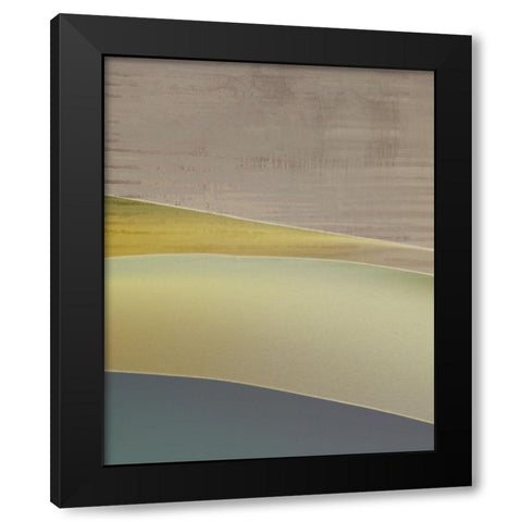 Yellow Flow I  Black Modern Wood Framed Art Print by Suma And Guillen