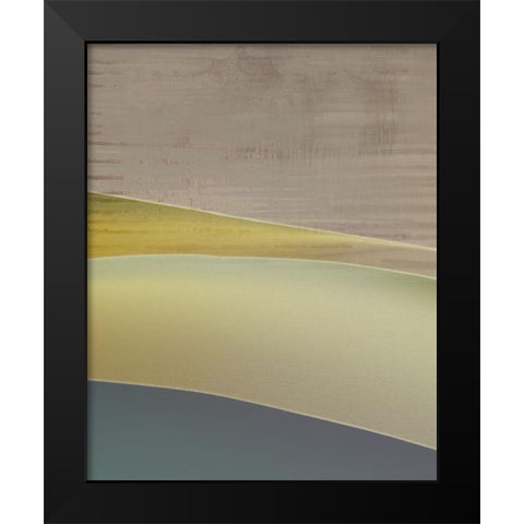 Yellow Flow I  Black Modern Wood Framed Art Print by Suma And Guillen