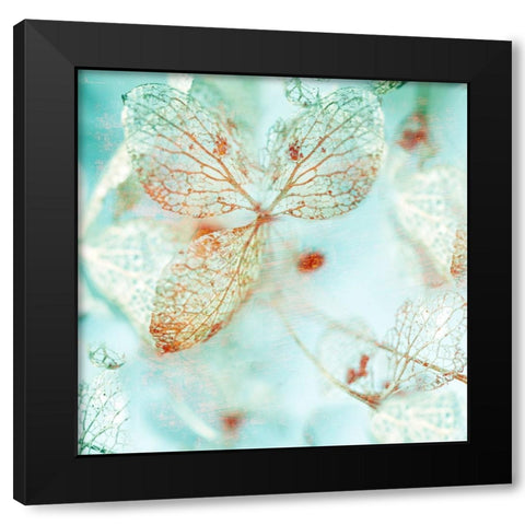 Floral Blues I  Black Modern Wood Framed Art Print by Surma And Guillen