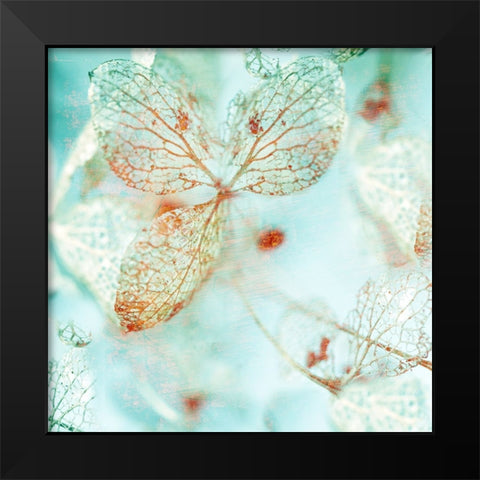 Floral Blues I  Black Modern Wood Framed Art Print by Surma And Guillen