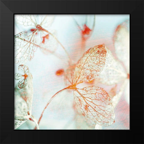 Floral Blues II Black Modern Wood Framed Art Print by Surma And Guillen