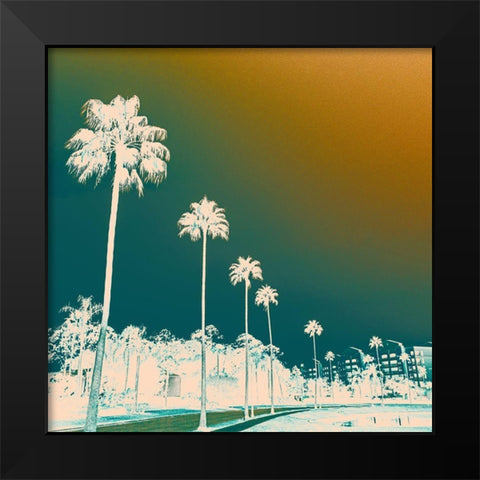 Hotel Drive  Black Modern Wood Framed Art Print by J:L Design