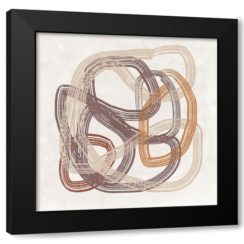 Trinity I  Black Modern Wood Framed Art Print with Double Matting by J:L Design