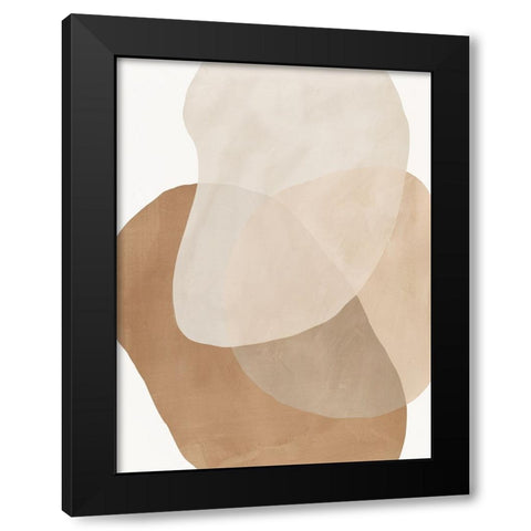 Soft Overlay I Black Modern Wood Framed Art Print by J:L Design