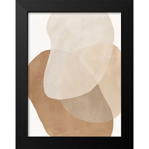 Soft Overlay I Black Modern Wood Framed Art Print by J:L Design