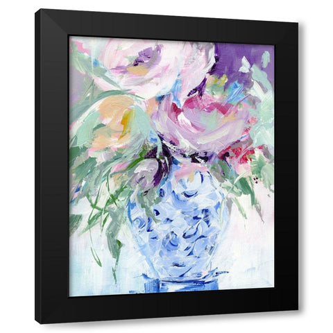 Blissful Bouquet I Black Modern Wood Framed Art Print with Double Matting by Pepe, Susan