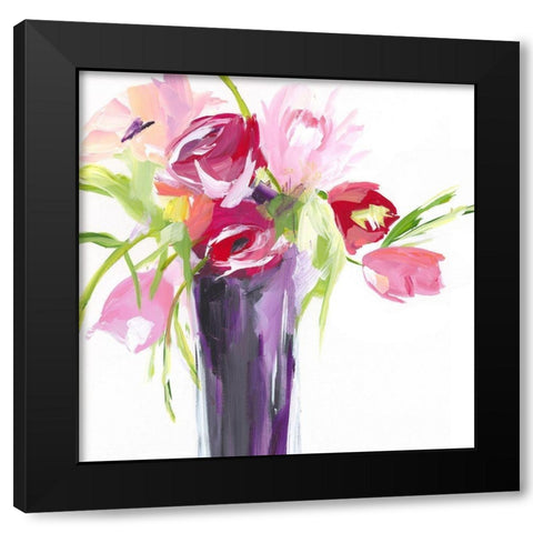 Bold Flowers I  Black Modern Wood Framed Art Print by Pepe, Susan