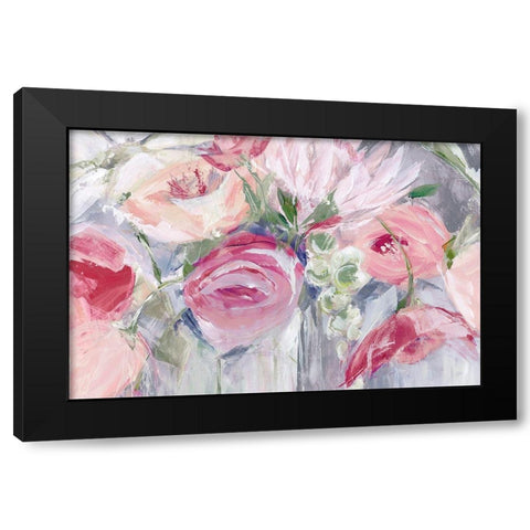 Fresh Flowers In A Vase  Black Modern Wood Framed Art Print by Pepe, Susan