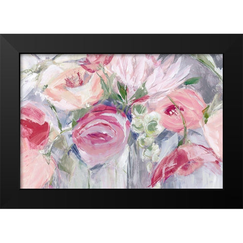 Fresh Flowers In A Vase  Black Modern Wood Framed Art Print by Pepe, Susan