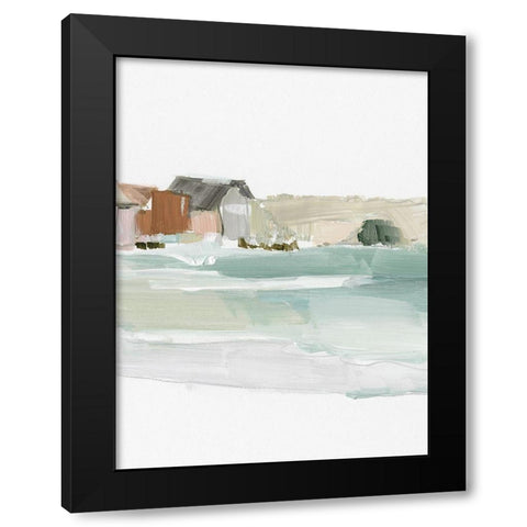 Seaside Tranquility II Black Modern Wood Framed Art Print with Double Matting by Pepe, Susan
