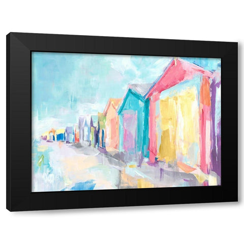 Brighton Beach  Black Modern Wood Framed Art Print by Pepe, Susan