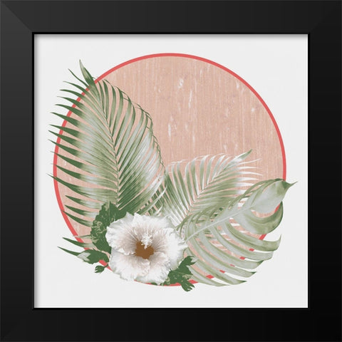 Tropical Island Black Modern Wood Framed Art Print by Surma