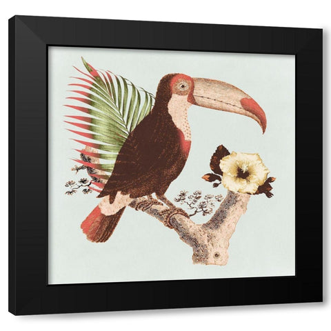 Tropical Toucan Black Modern Wood Framed Art Print by Surma