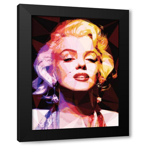 Marilyn Black Modern Wood Framed Art Print with Double Matting by Varrasso, Enrico