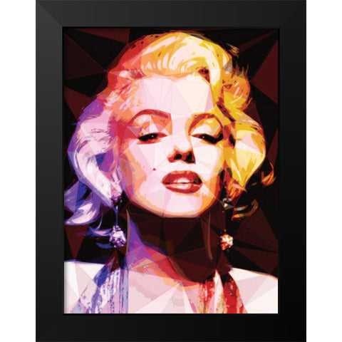 Marilyn Black Modern Wood Framed Art Print by Varrasso, Enrico