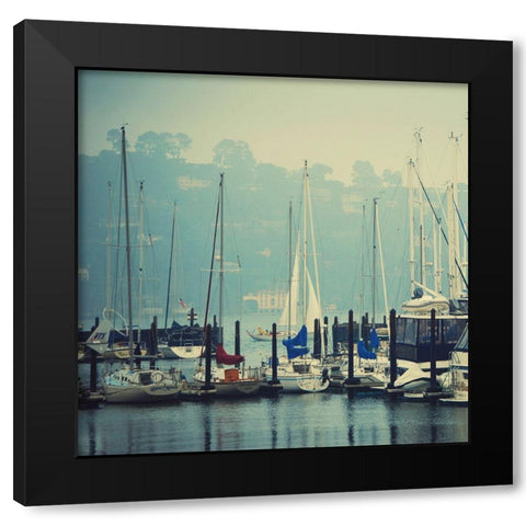 Twilight Docking Black Modern Wood Framed Art Print by Victoria, Chelsea