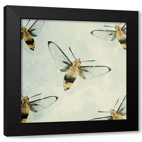 Busy Bees  Black Modern Wood Framed Art Print by Victoria, Chelsea