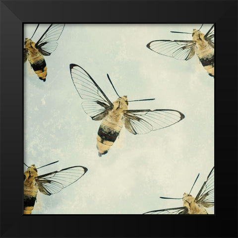 Busy Bees  Black Modern Wood Framed Art Print by Victoria, Chelsea
