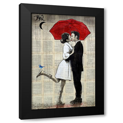 Magical Rain Black Modern Wood Framed Art Print with Double Matting by Jover, Loui