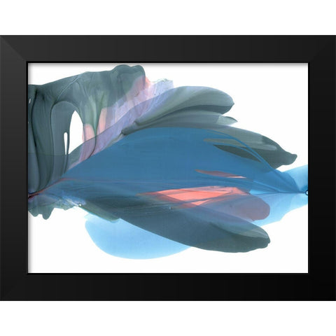 Wing Feathers Black Modern Wood Framed Art Print by McFarland, Vicki