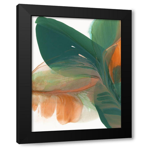 Green Parrot I  Black Modern Wood Framed Art Print with Double Matting by McFarland, Vicki
