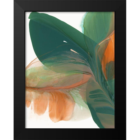 Green Parrot I  Black Modern Wood Framed Art Print by McFarland, Vicki