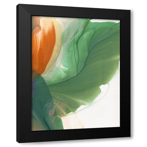 Green Parrot II  Black Modern Wood Framed Art Print with Double Matting by McFarland, Vicki