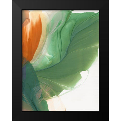 Green Parrot II  Black Modern Wood Framed Art Print by McFarland, Vicki