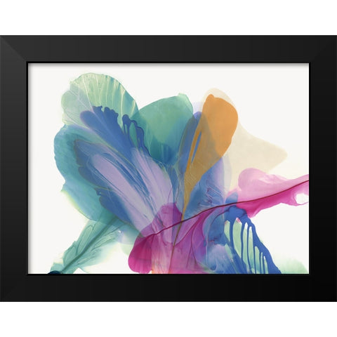 Blooming Purple Black Modern Wood Framed Art Print by McFarland, Vicki
