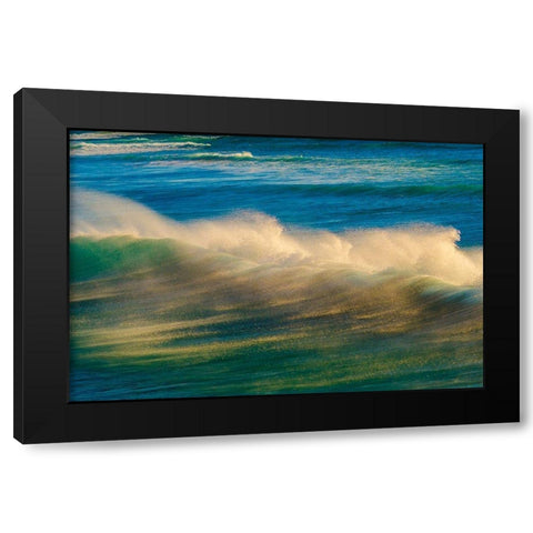 Liquid Ocean Black Modern Wood Framed Art Print by Stahl, David