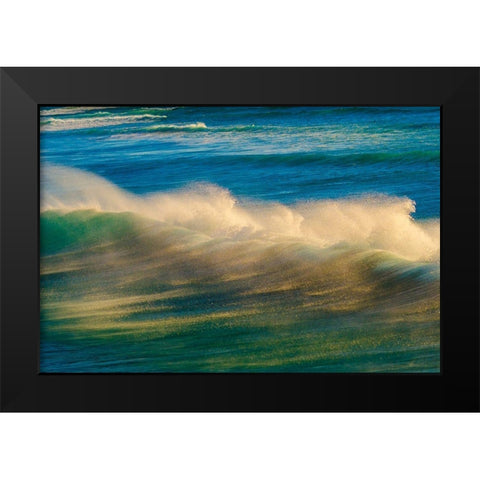 Liquid Ocean Black Modern Wood Framed Art Print by Stahl, David