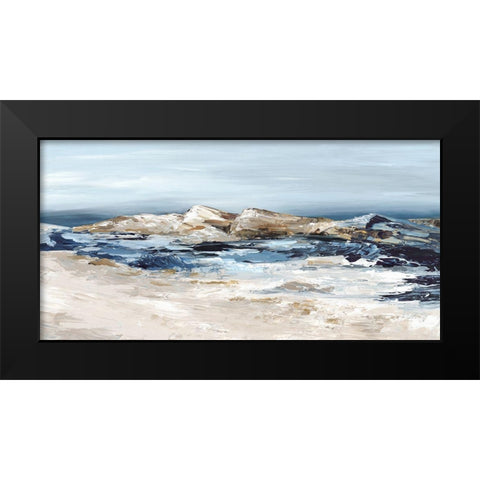 By The Rocks  Black Modern Wood Framed Art Print by Mavis, Luna