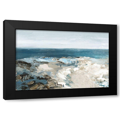 The Shore I  Black Modern Wood Framed Art Print by Mavis, Luna