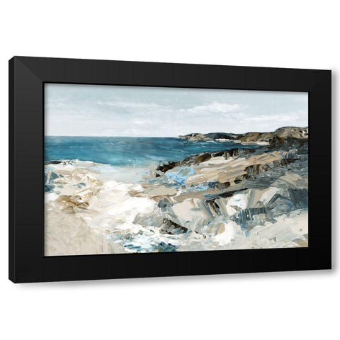 The Shore II Black Modern Wood Framed Art Print by Mavis, Luna