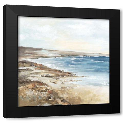 Sea Poetry I  Black Modern Wood Framed Art Print with Double Matting by Mavis, Luna