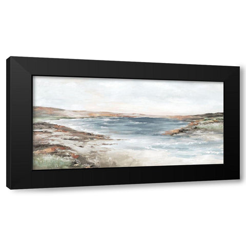 Calm Seacoast  Black Modern Wood Framed Art Print by Mavis, Luna
