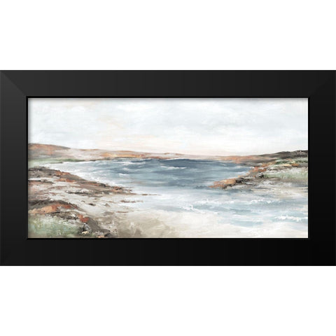 Calm Seacoast  Black Modern Wood Framed Art Print by Mavis, Luna