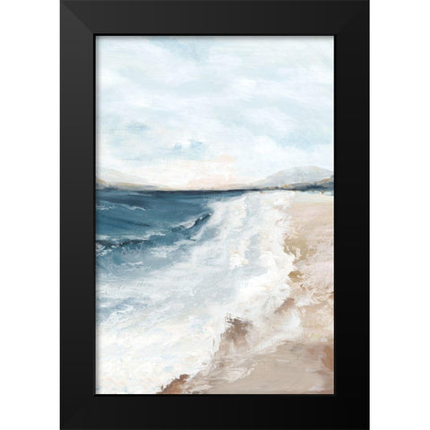 Walk on Beach I  Black Modern Wood Framed Art Print by Mavis, Luna