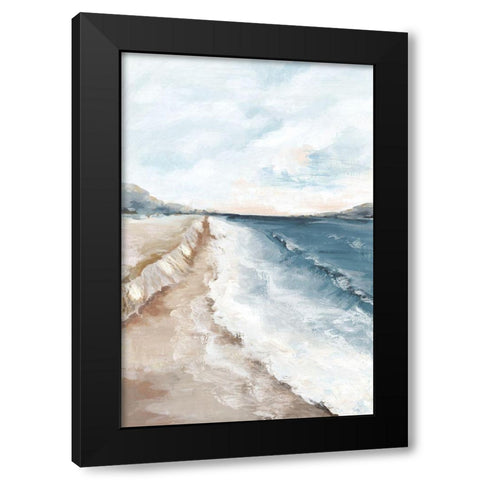 Walk on Beach II Black Modern Wood Framed Art Print with Double Matting by Mavis, Luna