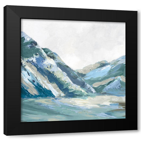 Blue Palette Mountains I Black Modern Wood Framed Art Print by Mavis, Luna