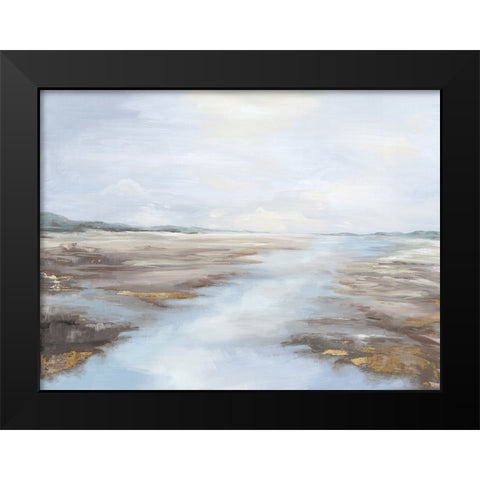 Silence of Peace Black Modern Wood Framed Art Print by Mavis, Luna
