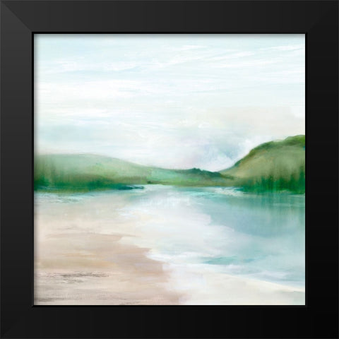 Dawn on the Lake Black Modern Wood Framed Art Print by Mavis, Luna