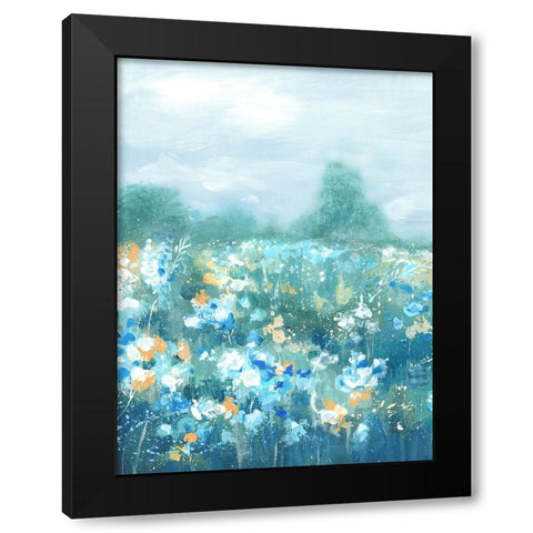 Wild Flower Oasis I Black Modern Wood Framed Art Print with Double Matting by Mavis, Luna