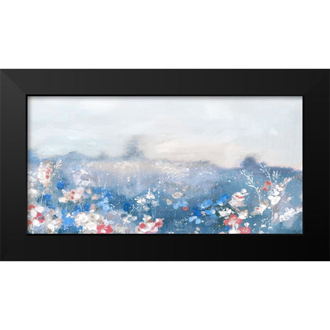 Paradise of Flowers Black Modern Wood Framed Art Print by Mavis, Luna