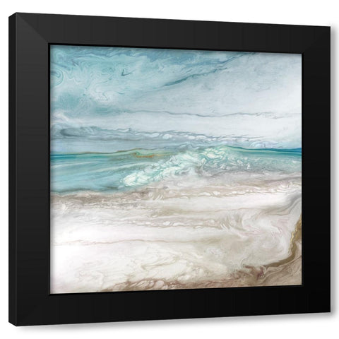 Seaside Symphony Black Modern Wood Framed Art Print with Double Matting by Mavis, Luna